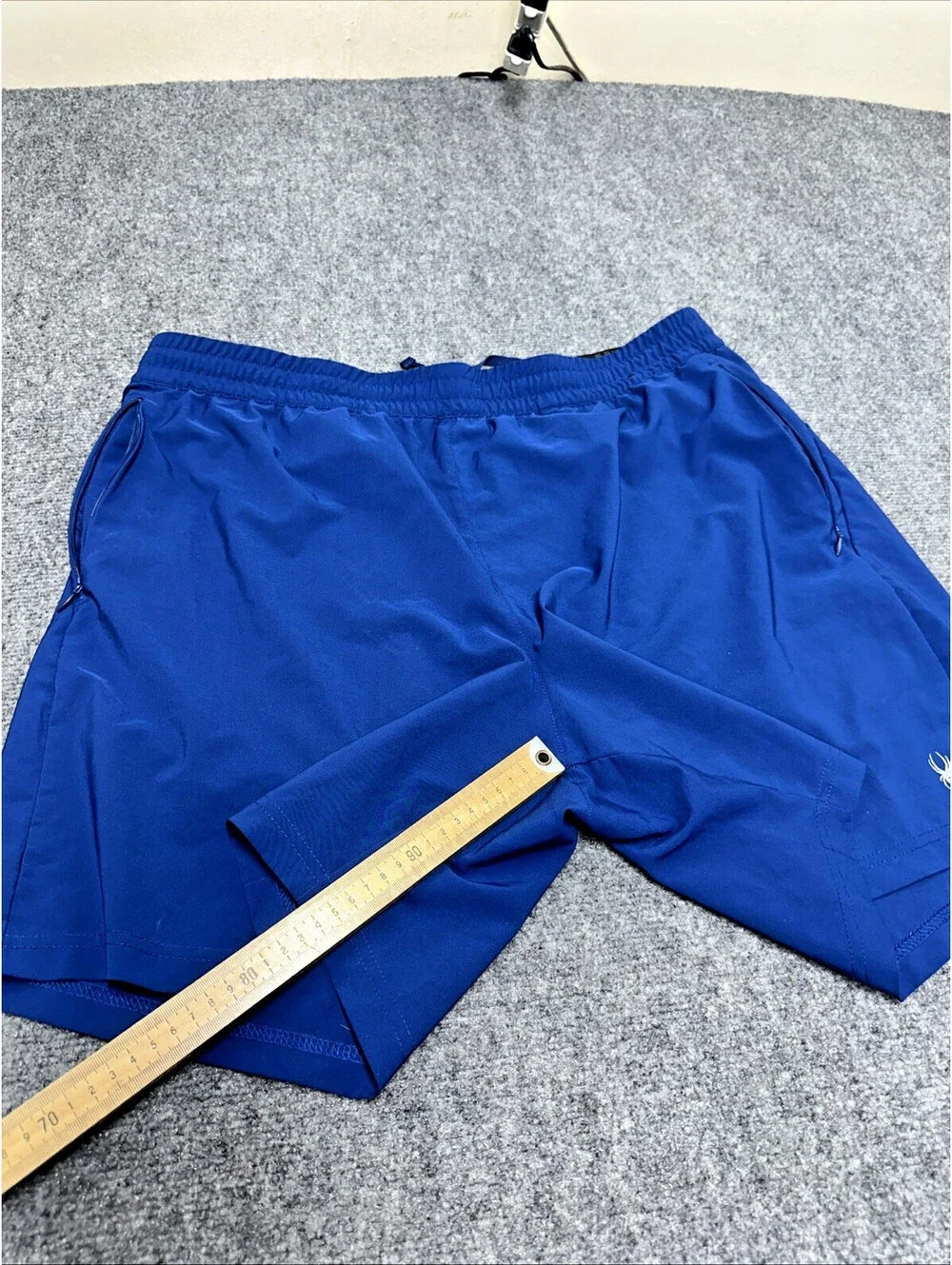Spyder Shorts Mens XL Active Athletic Gym Training Zipper Pockets Prow B
